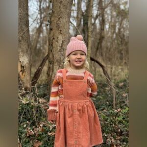 NWT 🍊 Vignette Toddler ‘Donna Sweater’ in Coral Stripe - Size 18-24m